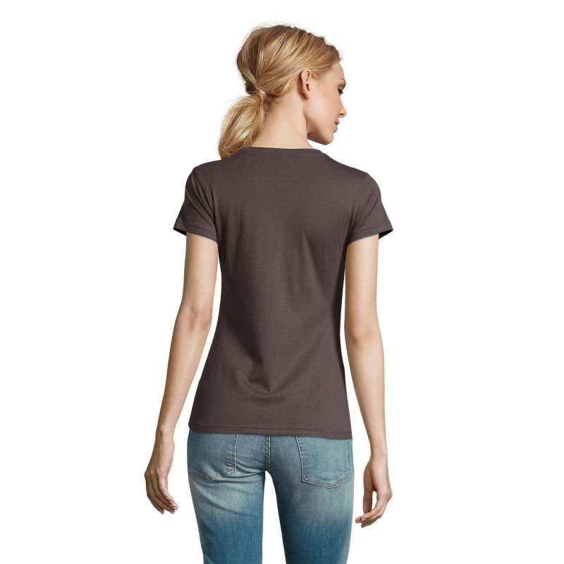 Sol's - Tee-shirt femme col rond IMPERIAL WOMEN - Gris Foncé