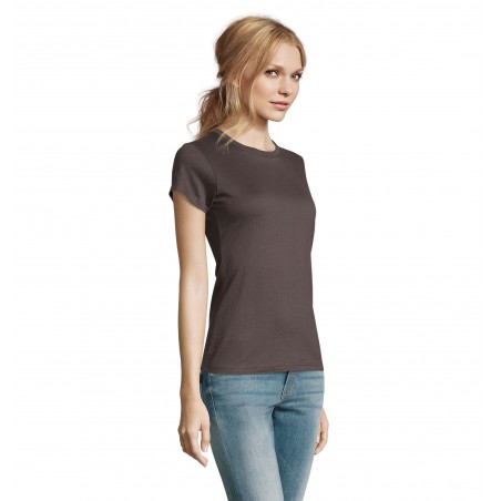 Sol's - Tee-shirt femme col rond IMPERIAL WOMEN - Gris Foncé