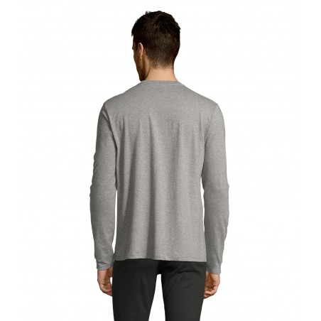 Sol's - Tee-shirt homme manches longues IMPERIAL LSL MEN - Gris Chiné