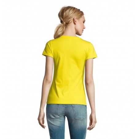 Sol's - Tee-shirt femme col rond IMPERIAL WOMEN - Jaune