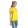 Sol's - Tee-shirt femme col rond IMPERIAL WOMEN - Jaune