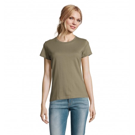 Sol's - Tee-shirt femme col rond IMPERIAL WOMEN - Kaki