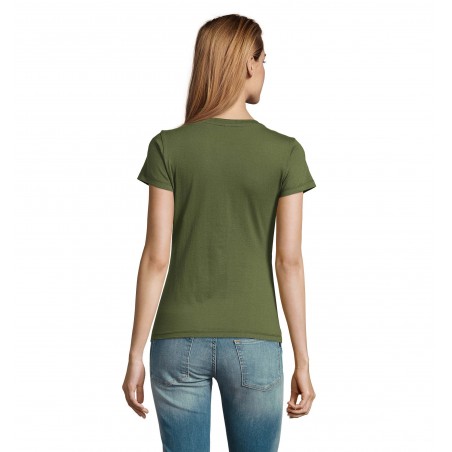 Sol's - Tee-shirt femme col rond IMPERIAL WOMEN - Kaki Foncé