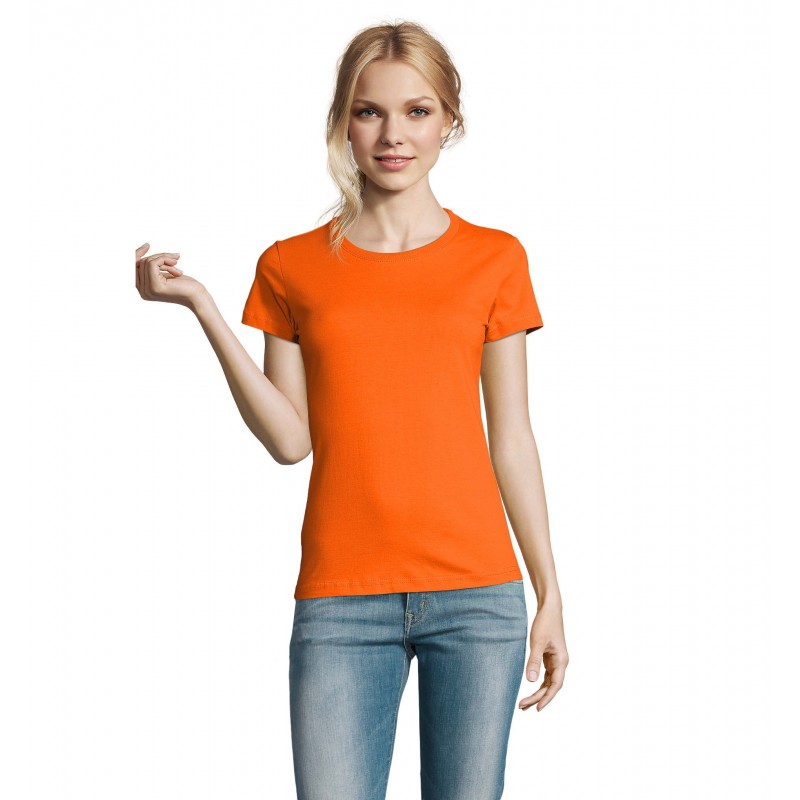 Sol's - Tee-shirt femme col rond IMPERIAL WOMEN - Orange