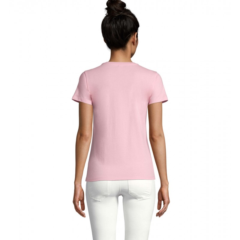 Sol's - Tee-shirt femme col rond IMPERIAL WOMEN - Rose Bonbon
