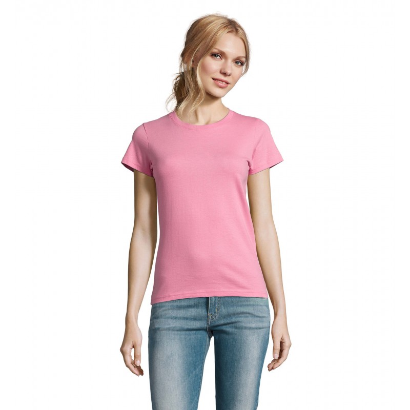 Sol's - Tee-shirt femme col rond IMPERIAL WOMEN - Rose Orchidée