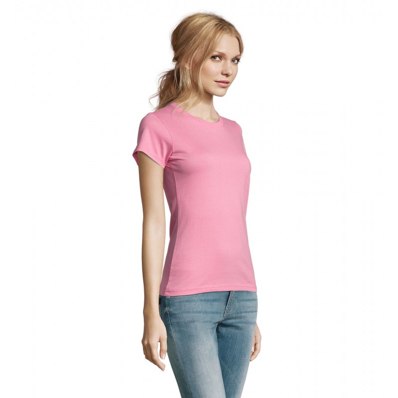 Sol's - Tee-shirt femme col rond IMPERIAL WOMEN - Rose Orchidée