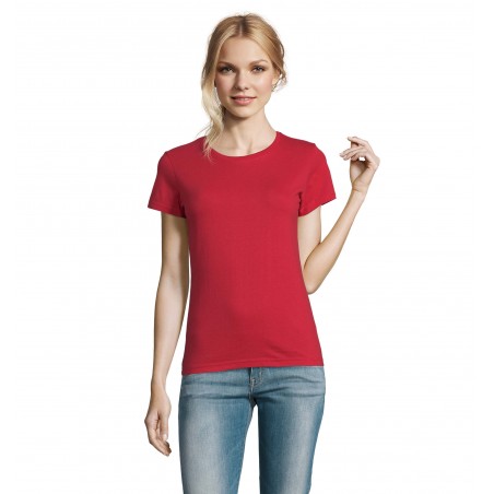 Sol's - Tee-shirt femme col rond IMPERIAL WOMEN - Rouge