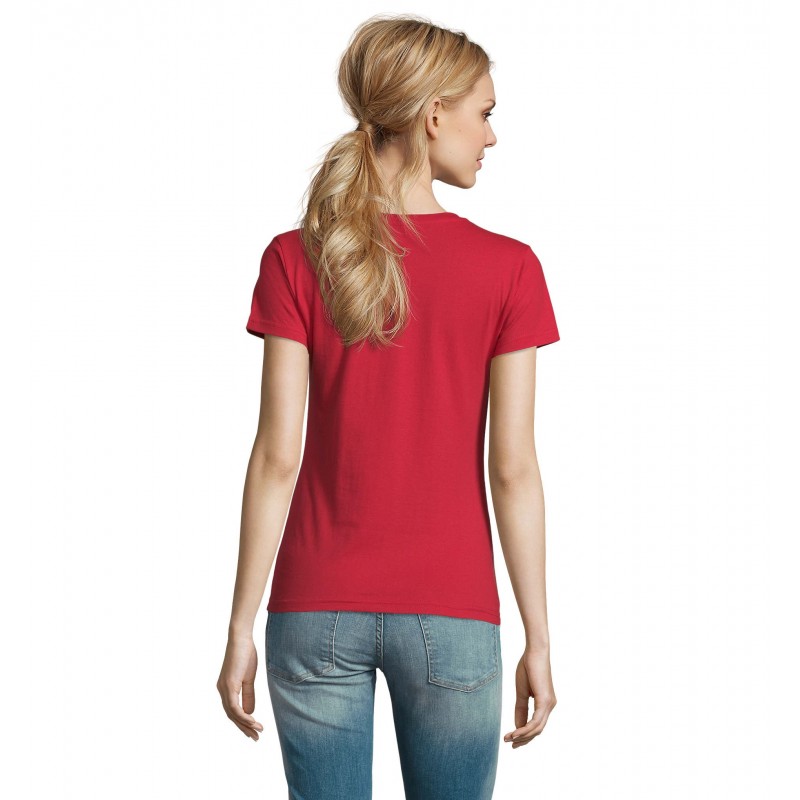 Sol's - Tee-shirt femme col rond IMPERIAL WOMEN - Rouge