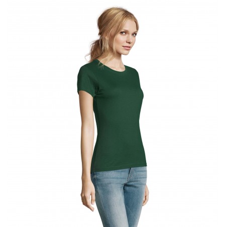Sol's - Tee-shirt femme col rond IMPERIAL WOMEN - Vert Bouteille