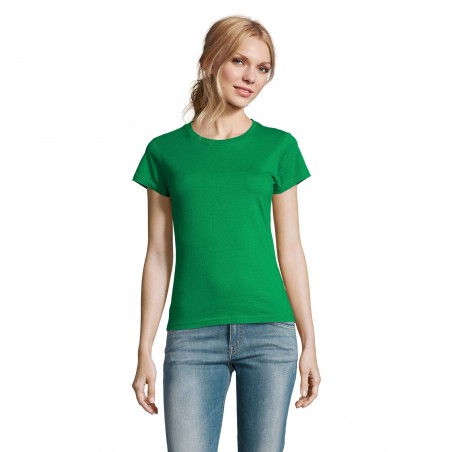 Sol's - Tee-shirt femme col rond IMPERIAL WOMEN - Vert Prairie