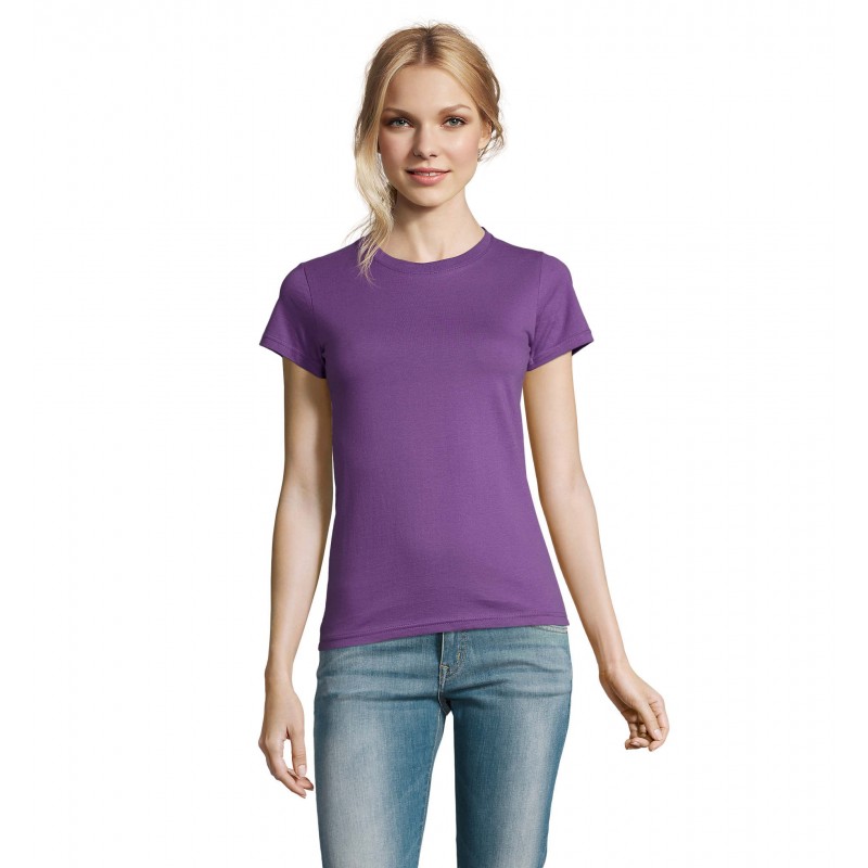 Sol's - Tee-shirt femme col rond IMPERIAL WOMEN - Violet Clair