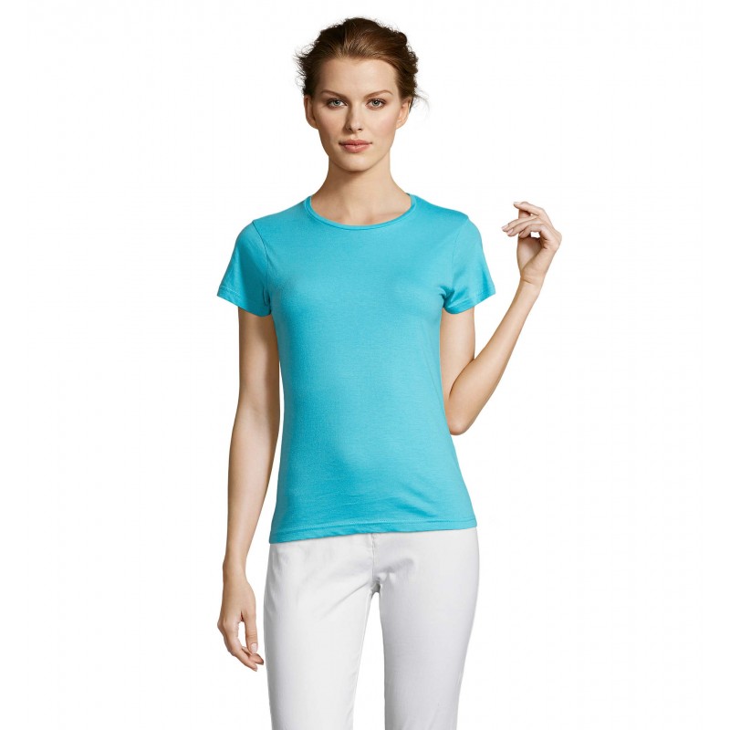 Sol's - Tee-shirt femme MISS - Bleu Atoll