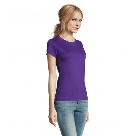 Sol's - Tee-shirt femme col rond IMPERIAL WOMEN - Violet Foncé