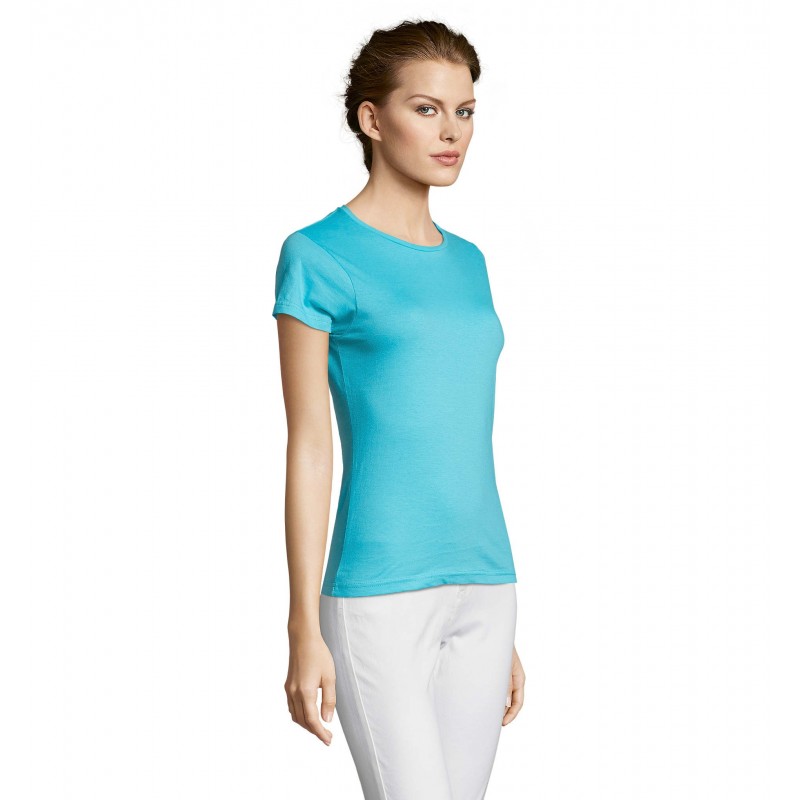 Sol's - Tee-shirt femme MISS - Bleu Atoll