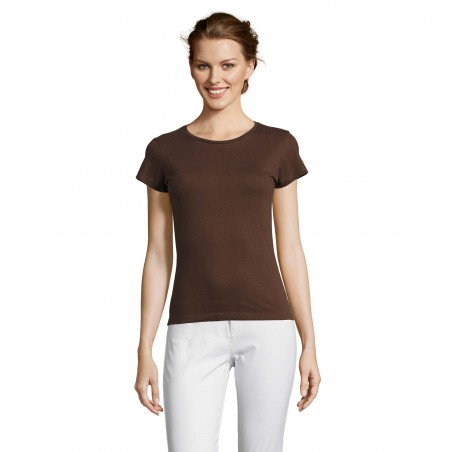 Sol's - Tee-shirt femme MISS - Chocolat