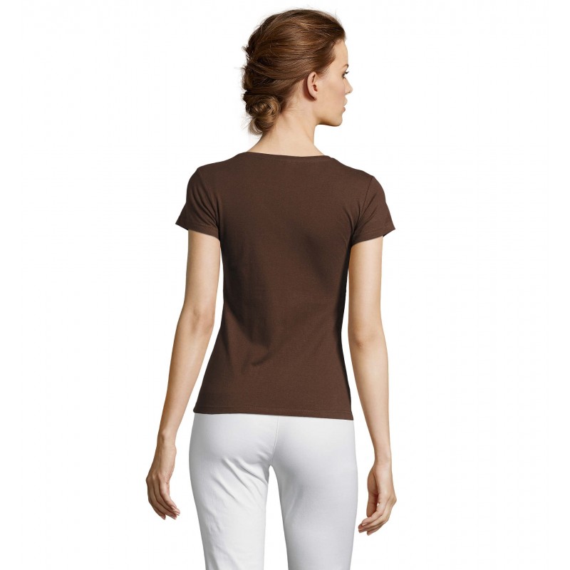 Sol's - Tee-shirt femme MISS - Chocolat