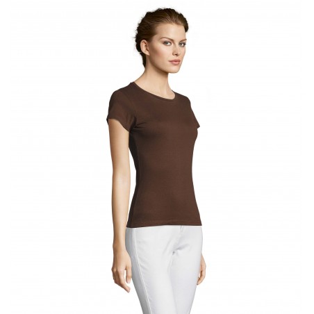 Sol's - Tee-shirt femme MISS - Chocolat