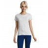 Sol's - Tee-shirt femme col rond REGENT WOMEN - Blanc Chiné