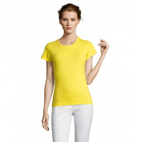 Sol's - Tee-shirt femme MISS - Citron
