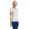 Sol's - Tee-shirt femme col rond REGENT WOMEN - Blanc Chiné