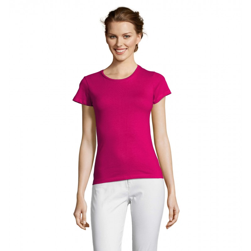 Sol's - Tee-shirt femme MISS - Fuchsia