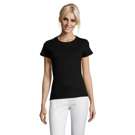 Sol's - Tee-shirt femme col rond REGENT WOMEN - Noir Profond