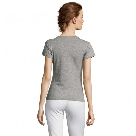 Sol's - Tee-shirt femme MISS - Gris Chiné