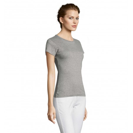 Sol's - Tee-shirt femme MISS - Gris Chiné