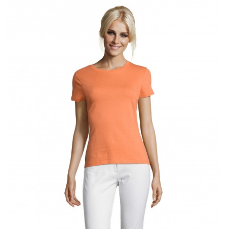 Sol's - Tee-shirt femme col rond REGENT WOMEN - Abricot