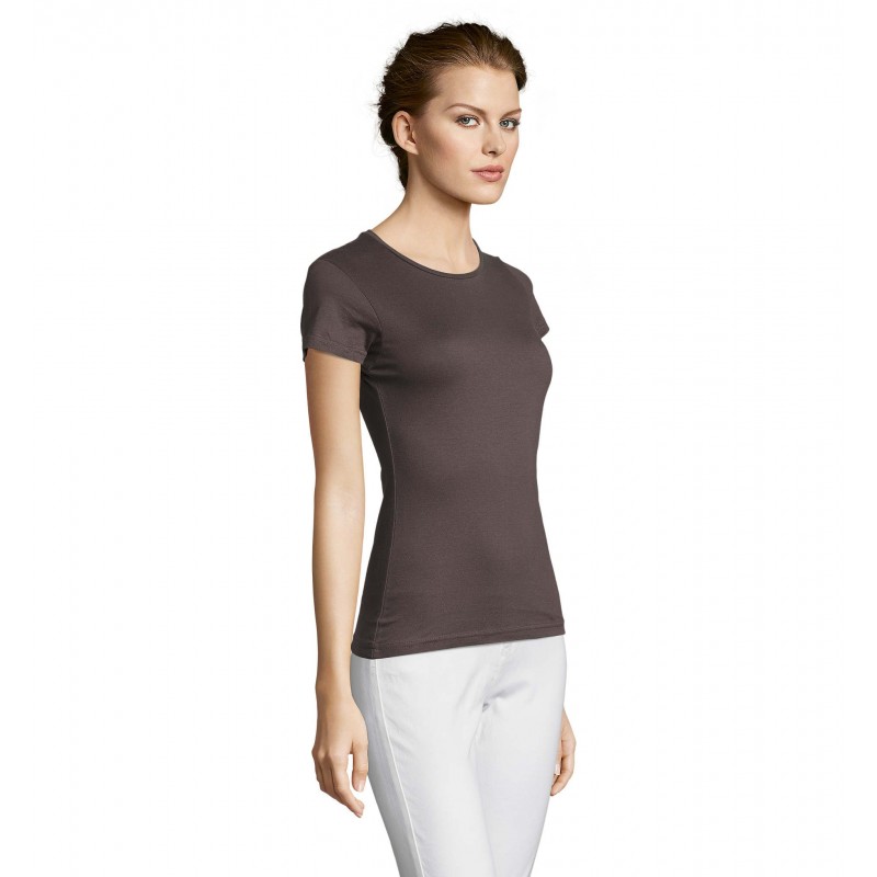 Sol's - Tee-shirt femme MISS - Gris Foncé