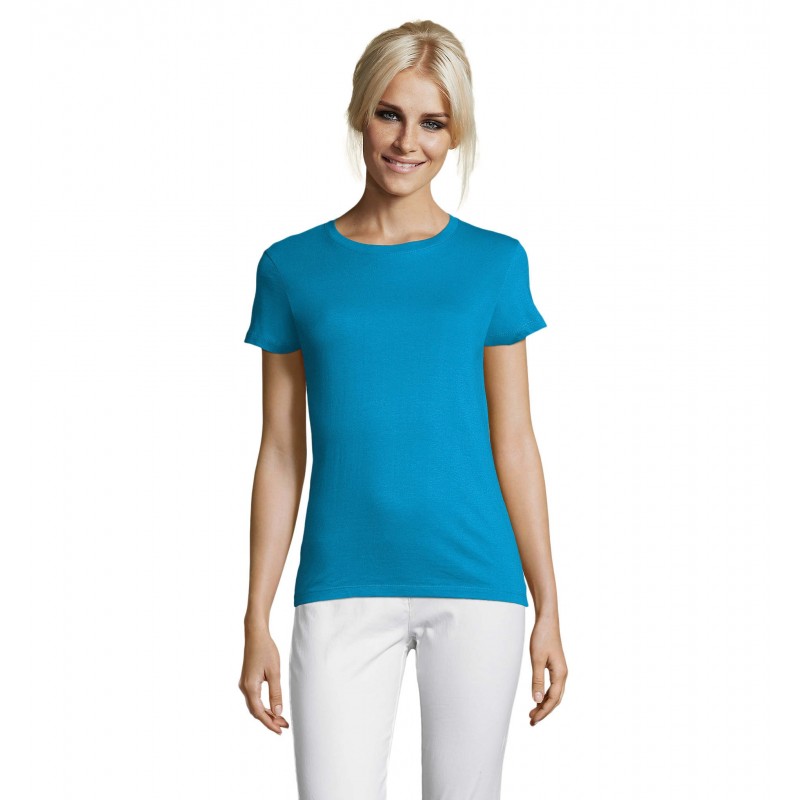 Sol's - Tee-shirt femme col rond REGENT WOMEN - Aqua