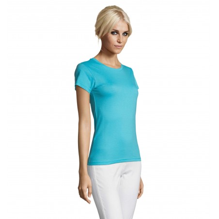 Sol's - Tee-shirt femme col rond REGENT WOMEN - Bleu Atoll
