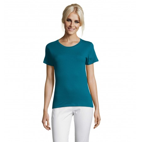 Sol's - Tee-shirt femme col rond REGENT WOMEN - Bleu Canard