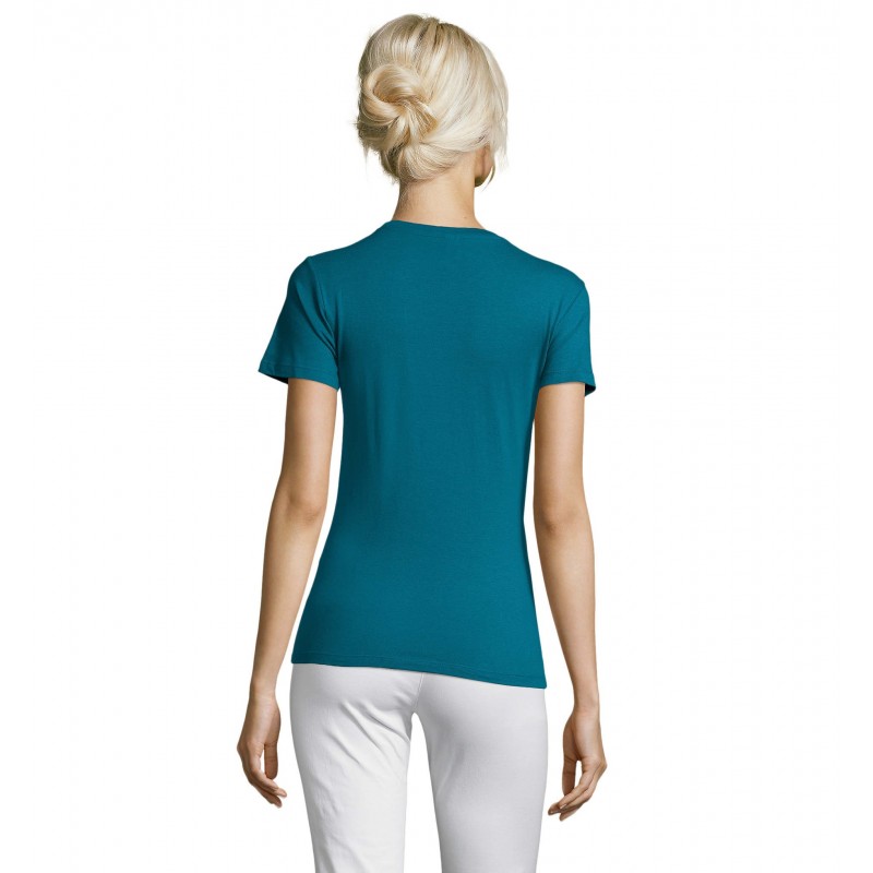 Sol's - Tee-shirt femme col rond REGENT WOMEN - Bleu Canard
