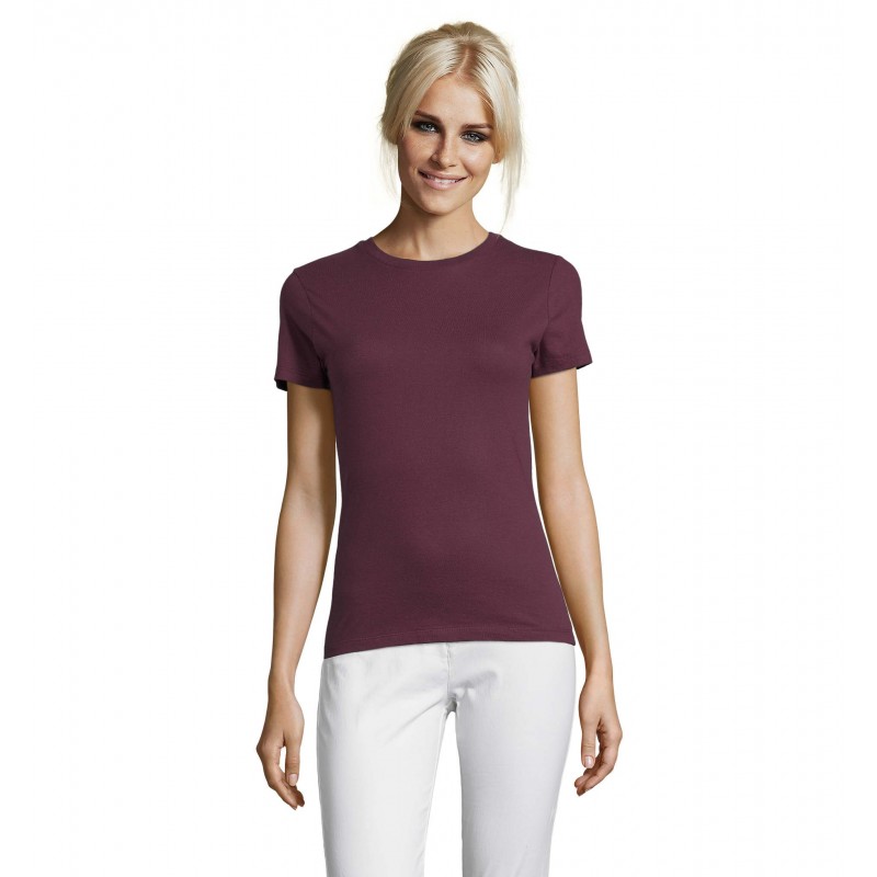 Sol's - Tee-shirt femme col rond REGENT WOMEN - Bordeaux