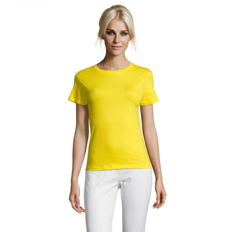 Sol's - Tee-shirt femme col rond REGENT WOMEN - Citron
