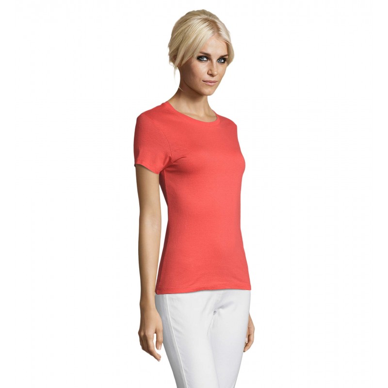 Sol's - Tee-shirt femme col rond REGENT WOMEN - Corail