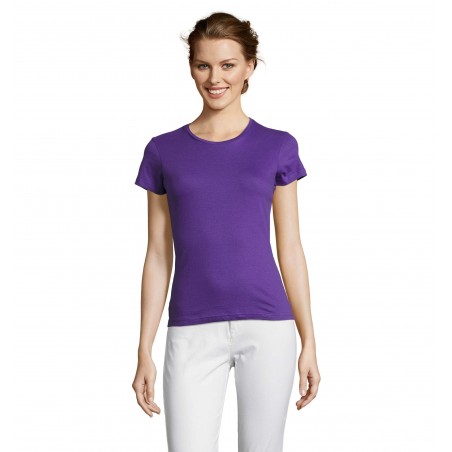 Sol's - Tee-shirt femme MISS - Violet Foncé