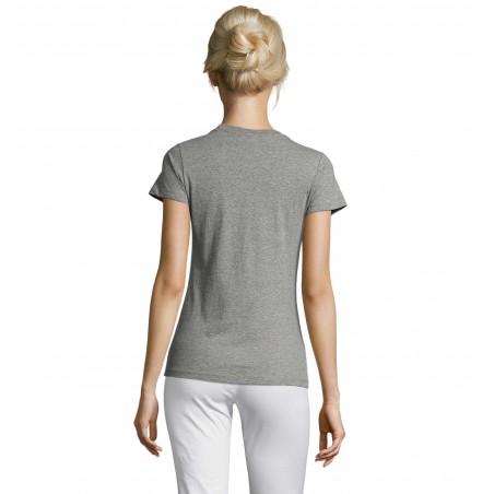 Sol's - Tee-shirt femme col rond REGENT WOMEN - Gris Chiné