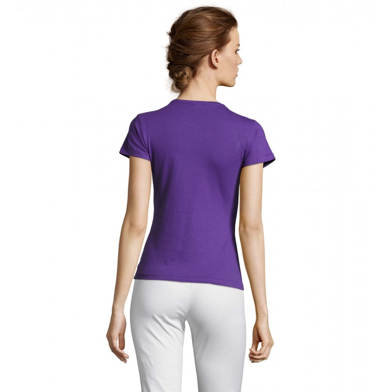 Sol's - Tee-shirt femme MISS - Violet Foncé