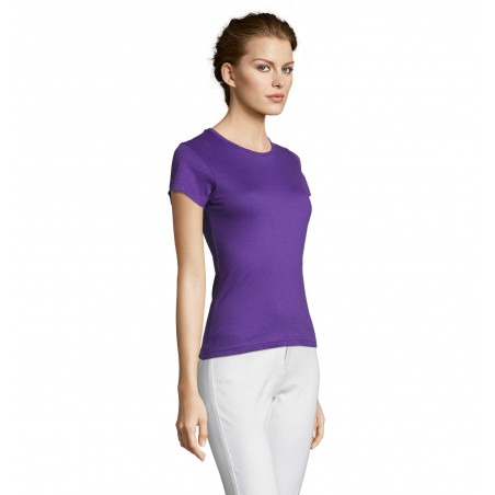 Sol's - Tee-shirt femme MISS - Violet Foncé