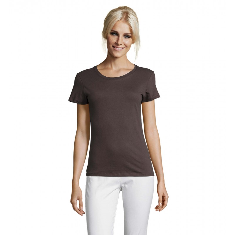 Sol's - Tee-shirt femme col rond REGENT WOMEN - Gris Foncé