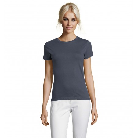 Sol's - Tee-shirt femme col rond REGENT WOMEN - Gris Souris