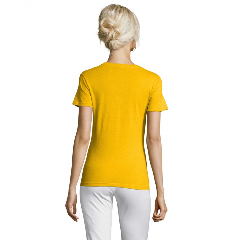 Sol's - Tee-shirt femme col rond REGENT WOMEN - Jaune