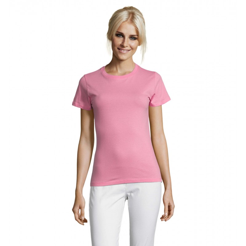 Sol's - Tee-shirt femme col rond REGENT WOMEN - Rose Orchidée
