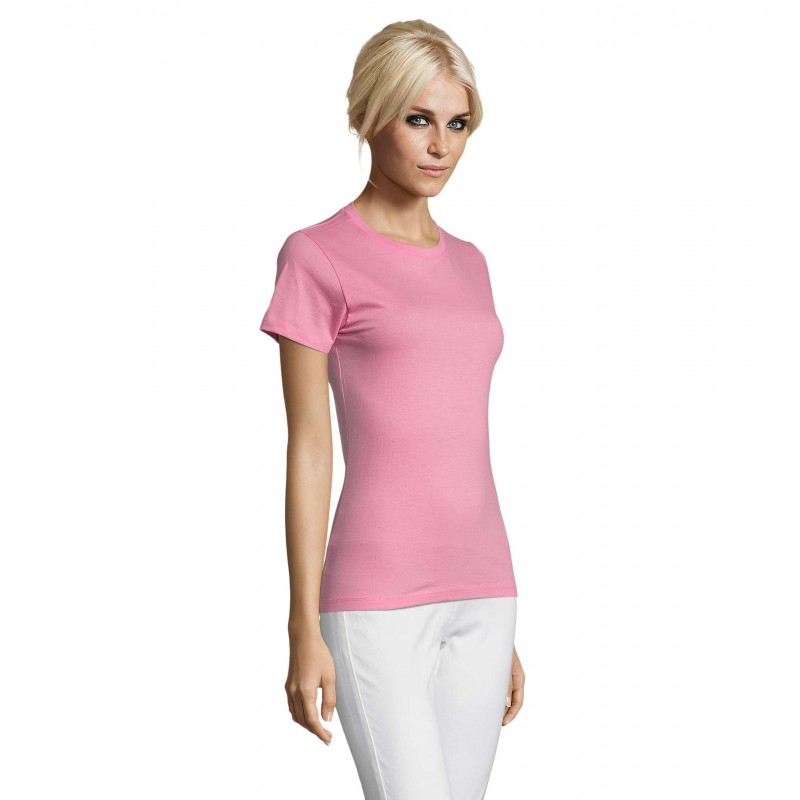 Sol's - Tee-shirt femme col rond REGENT WOMEN - Rose Orchidée