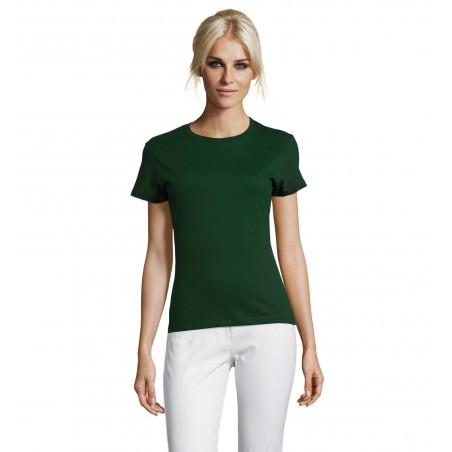 Sol's - Tee-shirt femme col rond REGENT WOMEN - Vert Bouteille