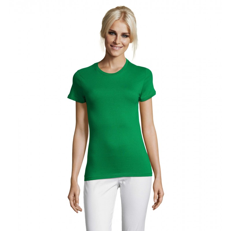 Sol's - Tee-shirt femme col rond REGENT WOMEN - Vert Prairie