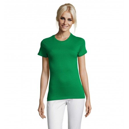 Sol's - Tee-shirt femme col rond REGENT WOMEN - Vert Prairie